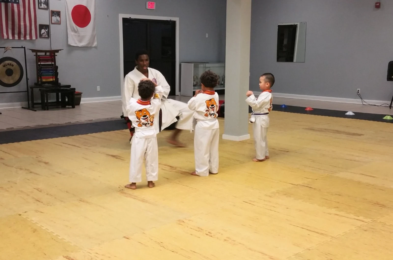 Kids building focus through martial arts