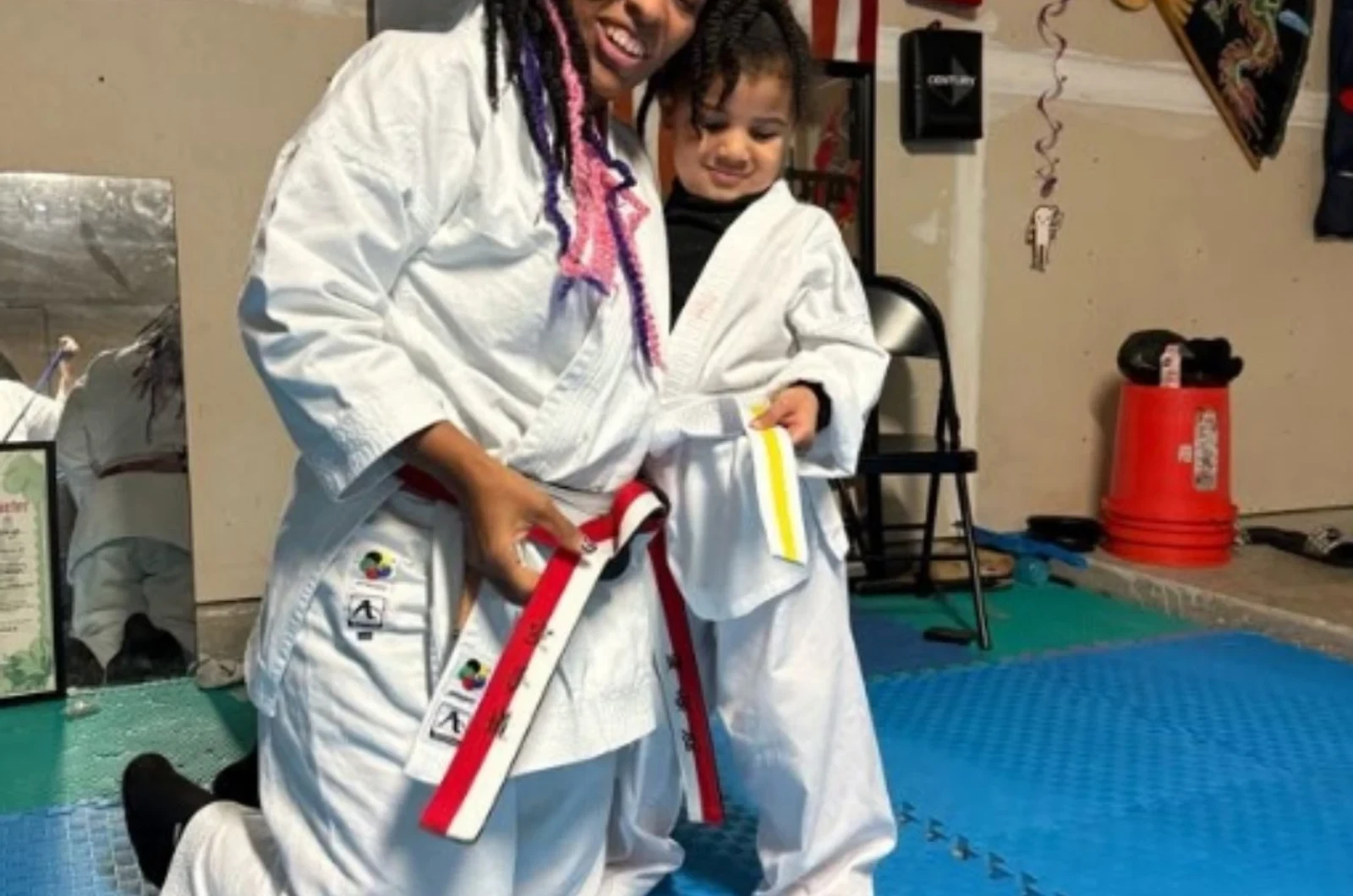 Kids learning patience through martial arts